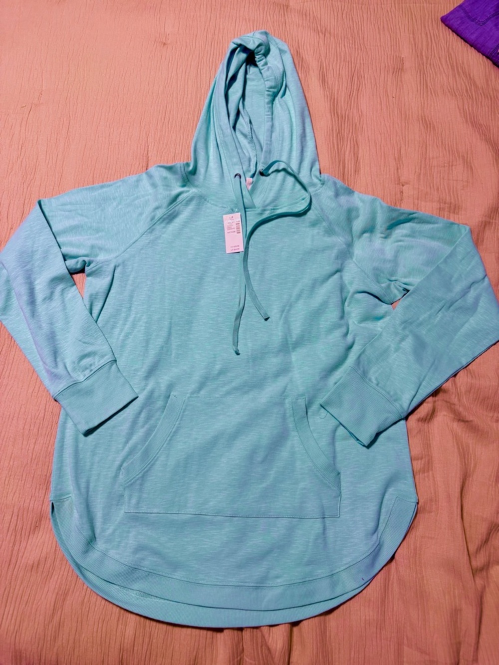 Maurices Light Aqua Pullover Hoodie with Pocket